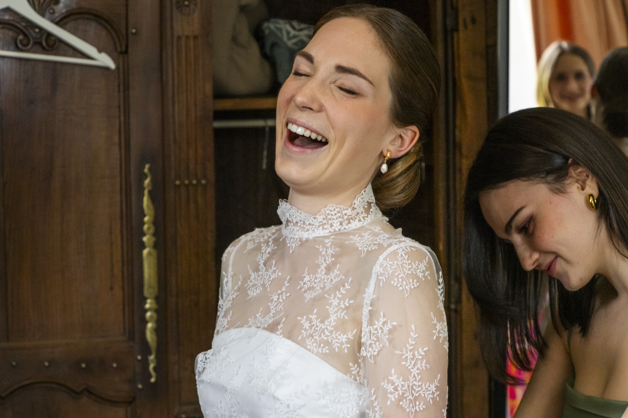 Éclat de rire de la mariée